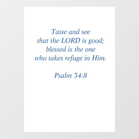 Taste and See that the Lord Is Good Raamsticker (Vel)