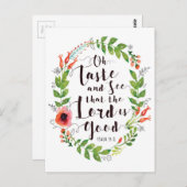 Taste en zien dat de Heer goed is Briefkaart (Voorkant / Achterkant)