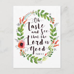 Taste en zien dat de Heer goed is Briefkaart