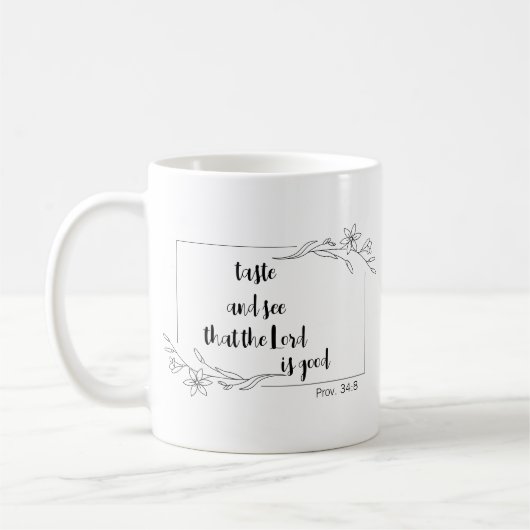 Taste en zorg dat de Heer goed is Koffiemok (Links)