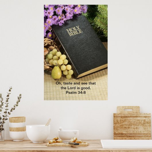 Taste en zorg dat de Heer goed is Poster (Keuken)