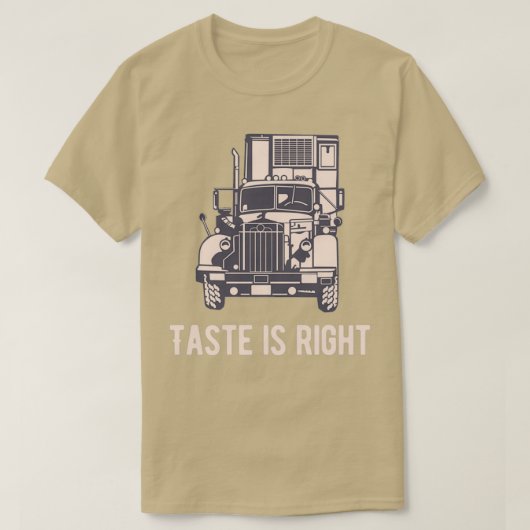 Taste is rechts Transport Road T-shirt (Design voorkant)