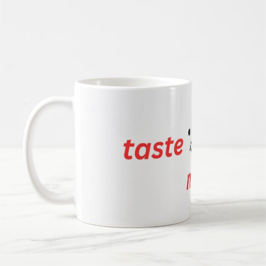 taste me koffiemok (Links)