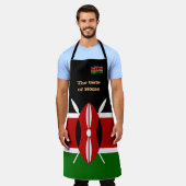 Taste of Home & Kenyan Flag, Kenia/Africa Cooking Schort (Gedragen)