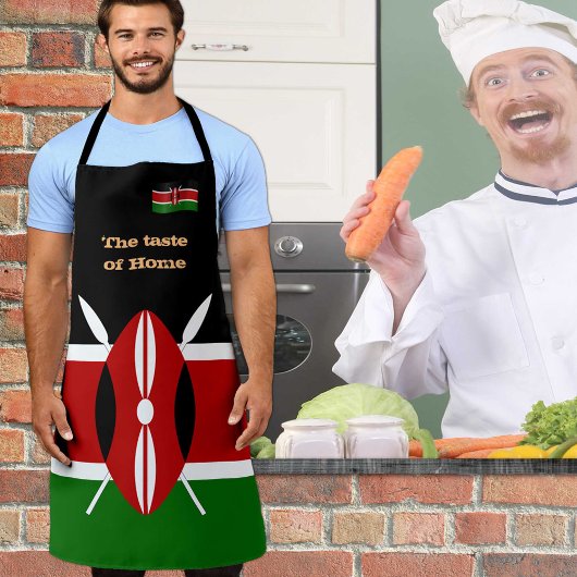 Taste of Home & Kenyan Flag, Kenia/Africa Cooking Schort