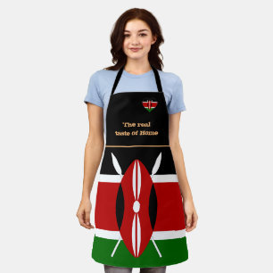Taste of Home & Kenyan Flag, Kenia/Africa Cooking Schort