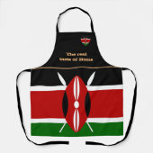 Taste of Home & Kenyan Flag, Kenia/Africa Cooking Schort (Voorkant)