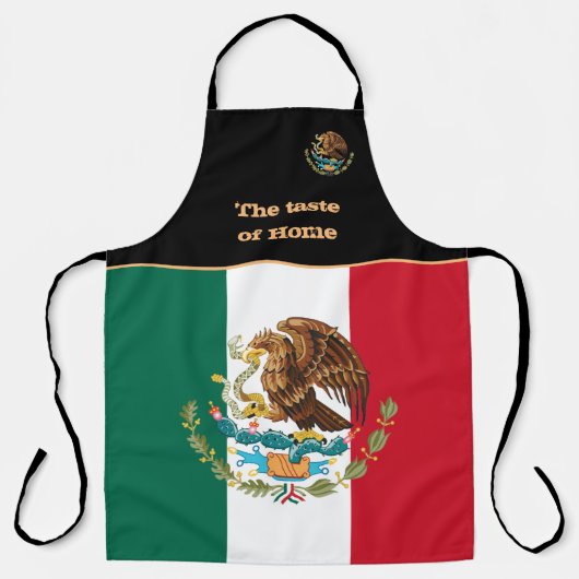 Taste of Home & Mexicaanse vlag, Mexico /Cooking Schort (Voorkant)