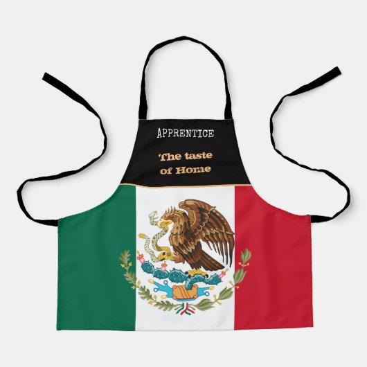 Taste of Home & Mexicaanse vlag, Mexico /Cooking Schort (Voorkant)