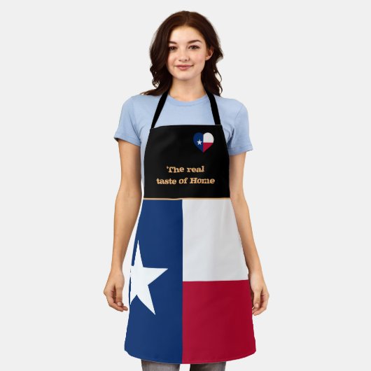 Taste of Home & Texas Flag, Texas /America Cooking Schort (Gedragen)
