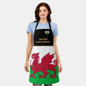 Taste of Home & Welsh Flag, Wales /Cymru Cooking Schort (Gedragen)