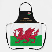 Taste of Home & Welsh Flag, Wales /Cymru Cooking Schort (Voorkant)
