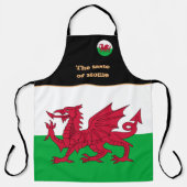 Taste of Home & Welsh Flag, Wales /Cymru Cooking Schort (Voorkant)