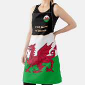 Taste of Home & Welsh Flag, Wales /Cymru Cooking Schort (Insitu)