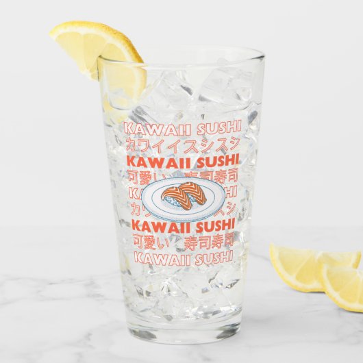 Taste of Japan Text & Sushi Glas (Voorkant ijs)