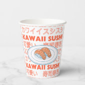 Taste of Japan Text & Sushi Papieren Bekers (Achterkant)