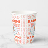 Taste of Japan Text & Sushi Papieren Bekers (Rechts)