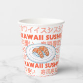 Taste of Japan Text & Sushi Papieren Bekers (Voorkant)
