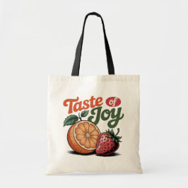 Taste of Joy Retro Orange Strawberry Shirt Tote Bag