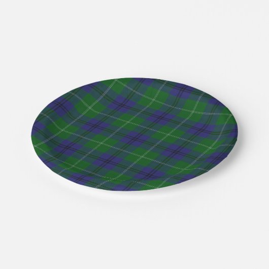 Taste of Scotland Clan Oliphant Tartan Pset Papieren Bordje (Gekanteld)