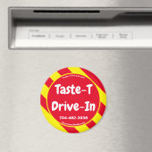 Taste-T-drive-in rode/gele magneet (Insitu (Vaatwasser))