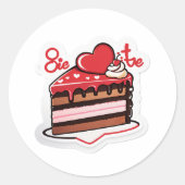 Taste the Love in Every Bite Ronde Sticker (Voorkant)