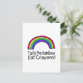 Taste the Rainbow Eat Crayons Briefkaart (Staand voorkant)