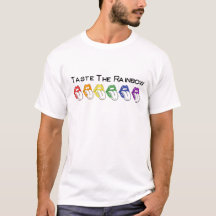 Taste the Rainbow Mouths White Shirt Mannen