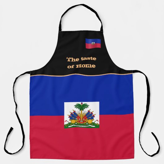 Taste van huis en Haïtiaanse vlag, Haïti/Koken Schort (Voorkant)
