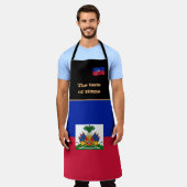 Taste van huis en Haïtiaanse vlag, Haïti/Koken Schort (Gedragen)