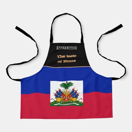Taste van huis en Haïtiaanse vlag, Haïti/Koken Schort (Voorkant)
