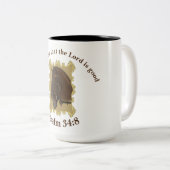 Taste & Zie dat de Heer goed is.Psalm 34:8 paard Tweekleurige Koffiemok (Voorkant rechts)