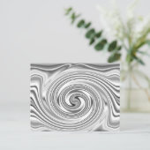 Tasteful Black Monochrome Blurred Spiral Effect Briefkaart (Staand voorkant)