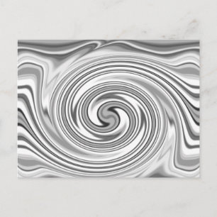 Tasteful Black Monochrome Blurred Spiral Effect Briefkaart
