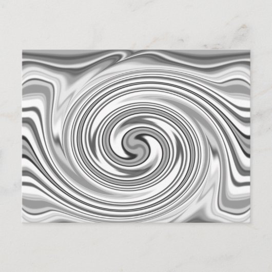 Tasteful Black Monochrome Blurred Spiral Effect Briefkaart (Voorkant)
