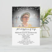 Tasteful Funeral Elegant Celebration of Life Kaart (Staand voorkant)