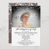 Tasteful Funeral Elegant Celebration of Life Kaart (Voorkant / Achterkant)