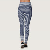 Tasteful White Monochrome Blurred Spiral Effect Le Leggings (Achterkant)