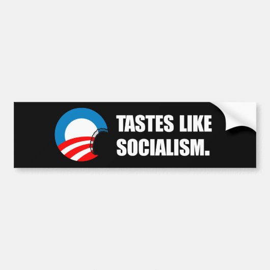 TASTES ZOALS SOCIALISME BUMPERSTICKER (Voorkant)