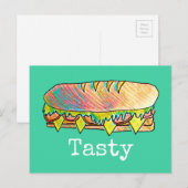 Tastte onderbroodje schattig eten briefkaart (Voorkant / Achterkant)