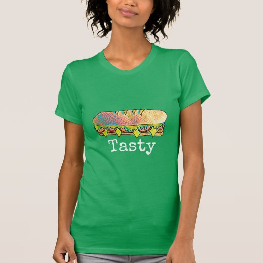 Tastte onderbroodje schattig eten t-shirt (Voorkant)