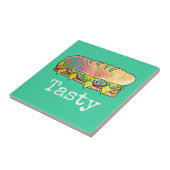 Tastte onderbroodje schattig eten tegeltje (Zijkant)