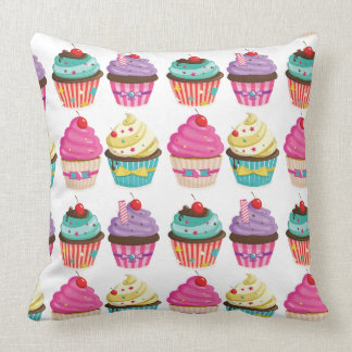 Tasty aardbery Cupcake Pattern Pillow Kussen