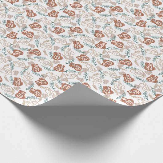 Tasty Bread Toast Pattern Cadeaupapier (Hoek)