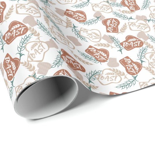 Tasty Bread Toast Pattern Cadeaupapier (Rol Hoek)