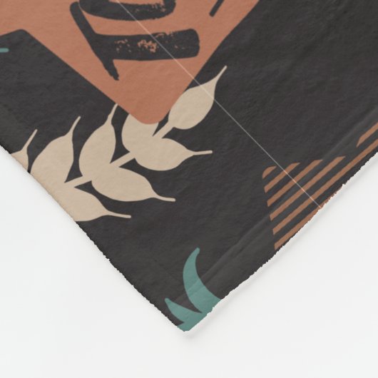 Tasty Bread Toast Pattern in Black Background Fleece Deken (Hoek)