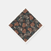 Tasty Bread Toast Pattern in Black Background Servet (Hoek)