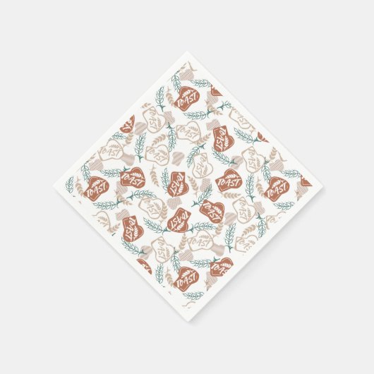 Tasty Bread Toast Pattern Servet (Hoek)