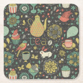 Tasty bright Tea Card Kartonnen Onderzetters (Voorkant)