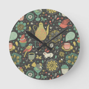 Tasty bright Tea Card Ronde Klok